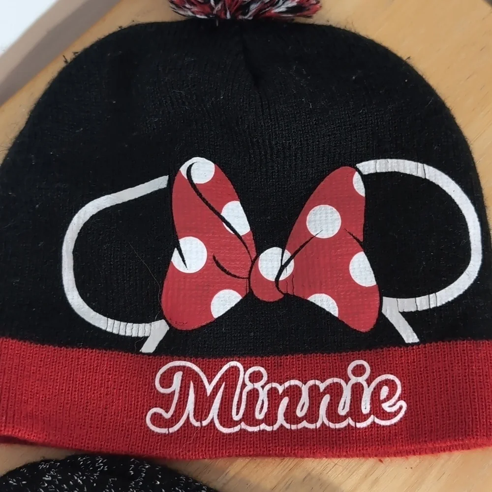 Two Minnie Mouse Beanies Hats